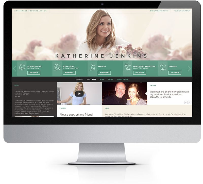 Katherine Jenkins Official Website by Staak Ltd
