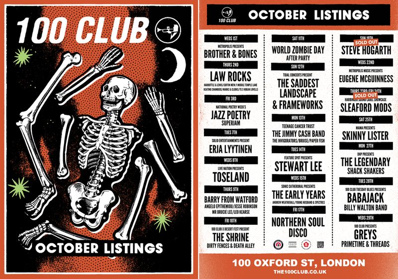 100 Club marketing material by Alex White