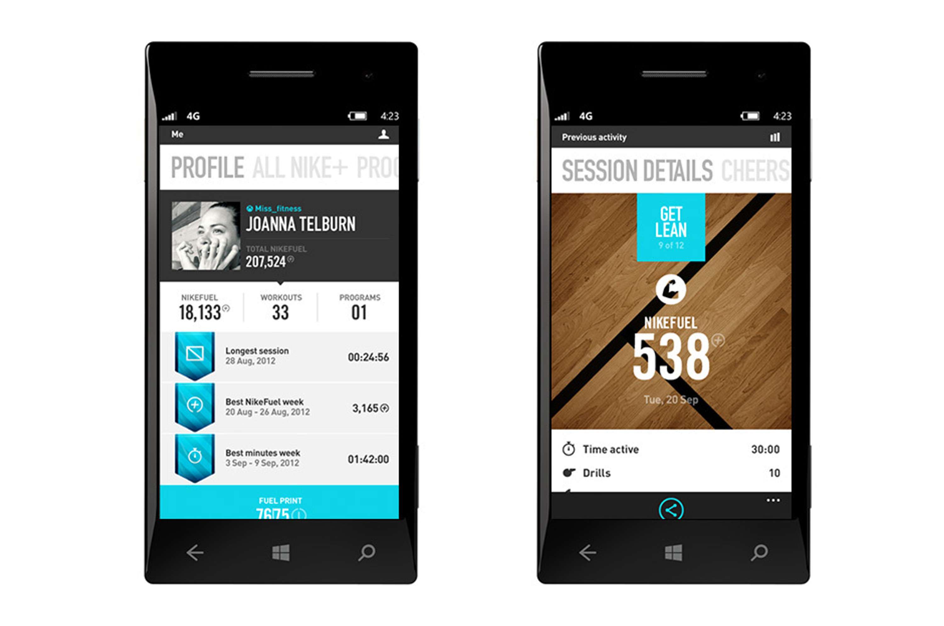 Nike+ Kinect Training Mobile App by Mike Yee