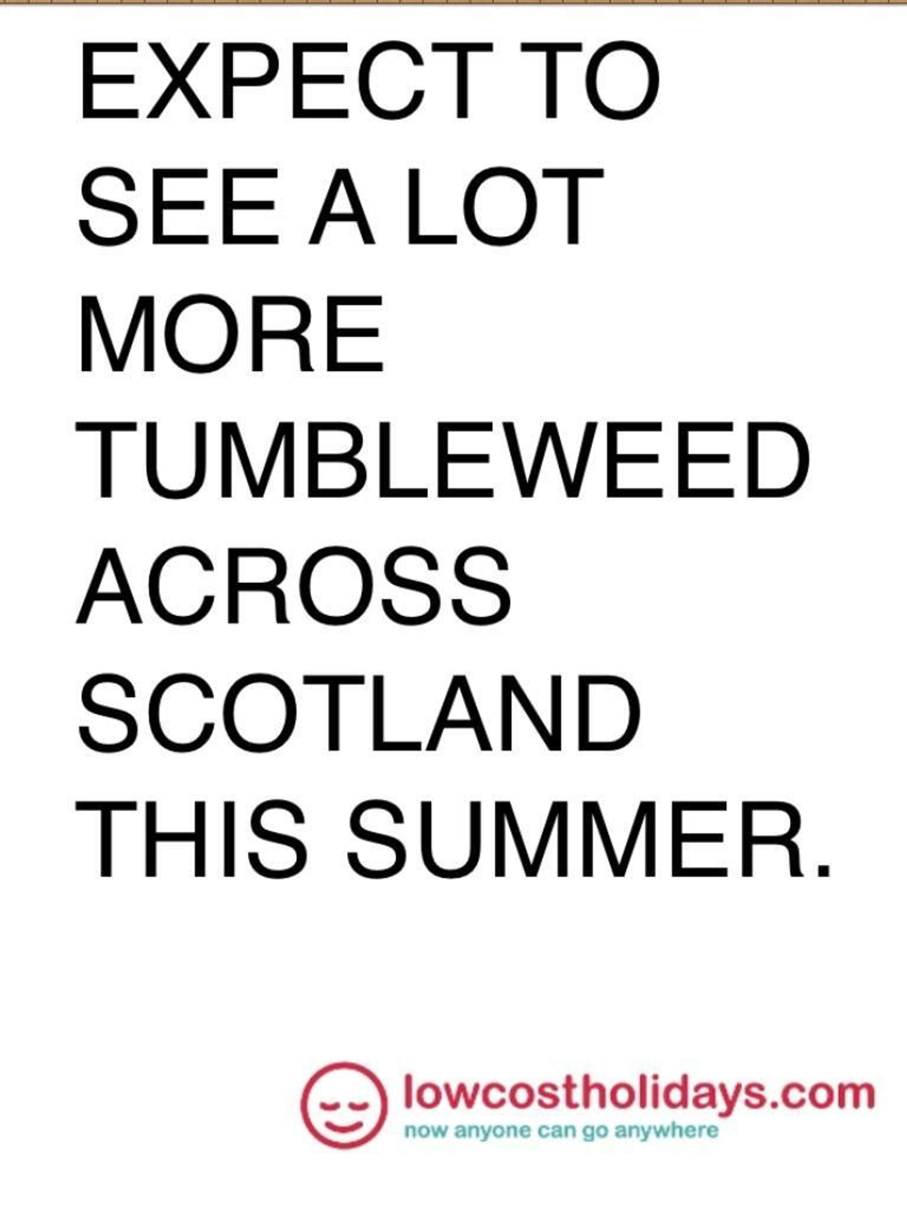 Advertise lowcostholidays.com by One Minute Briefs