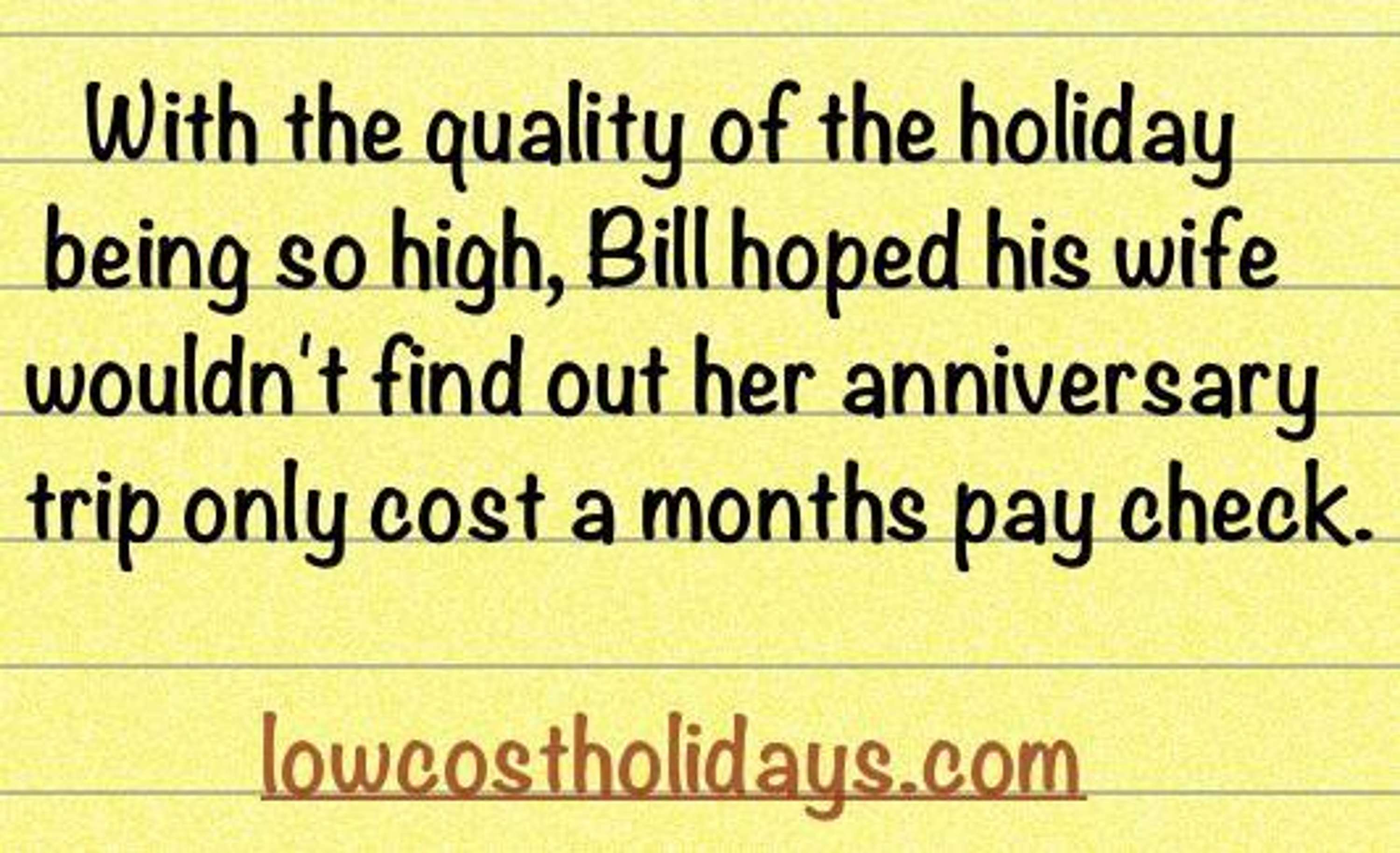 Advertise lowcostholidays.com by One Minute Briefs