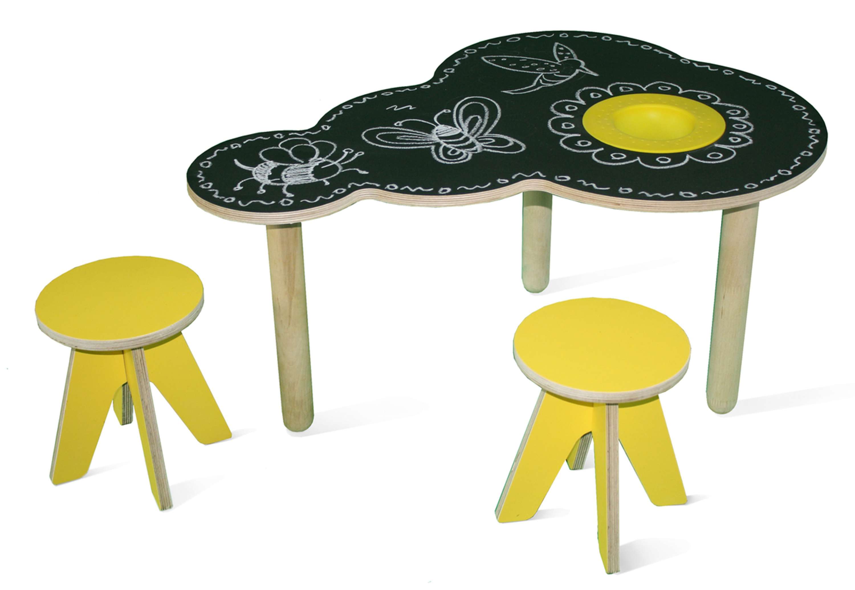 Cloud Table + Stools by Newmakers