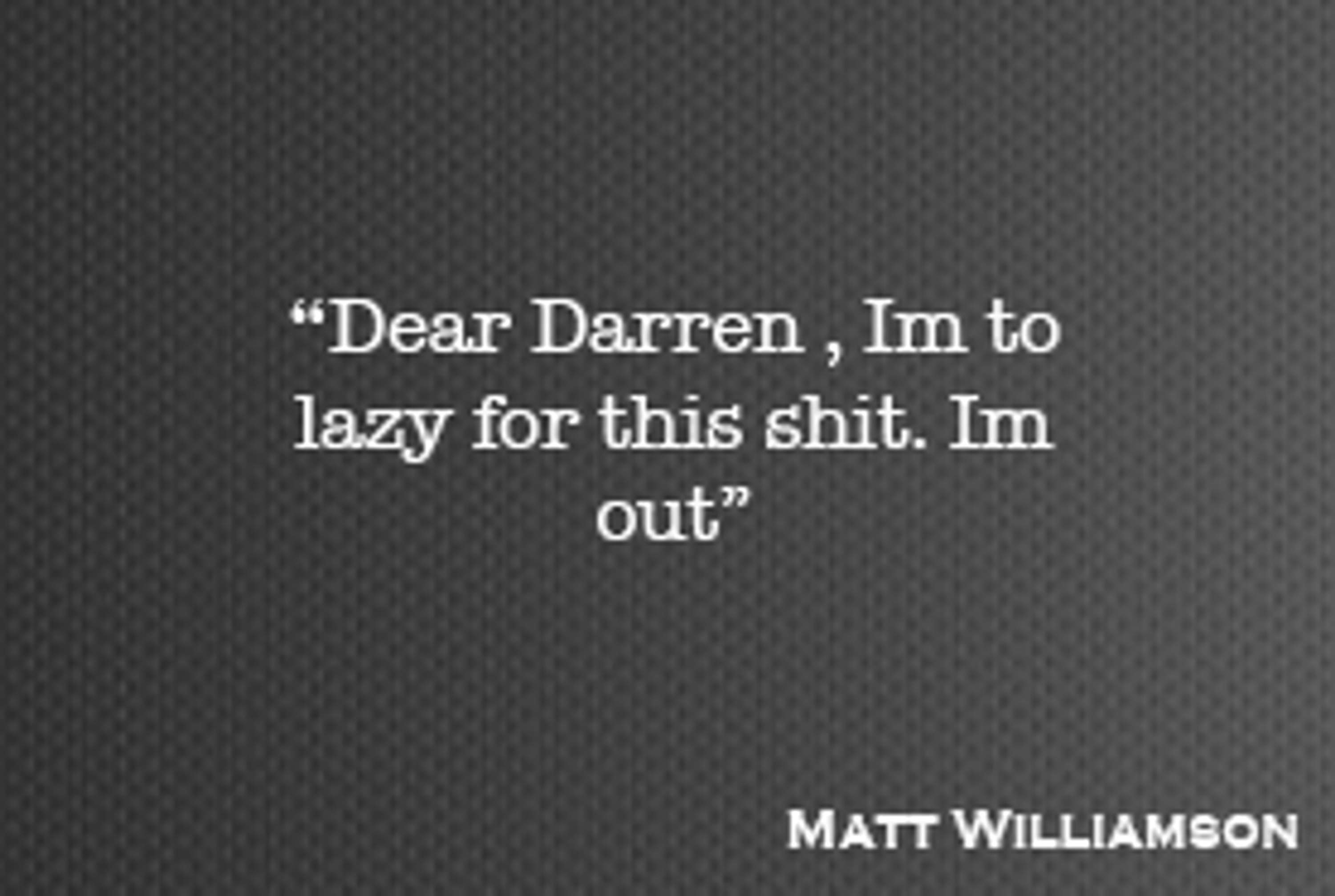Way with words by Matt Williamson