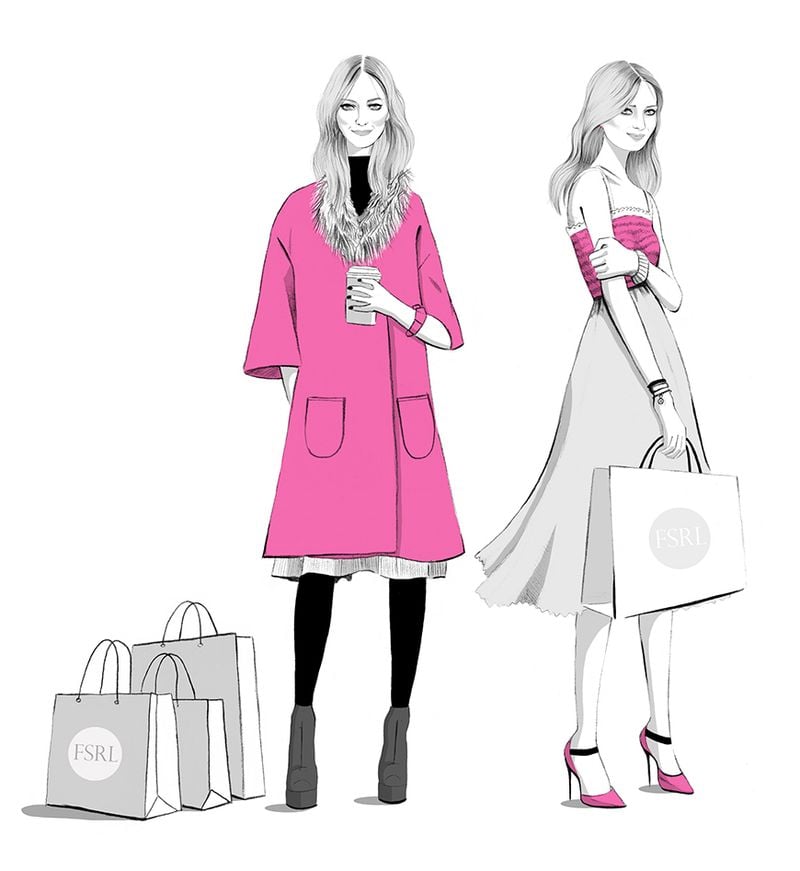 Fashion Illustrations Four Seasons Recruitment London by Kelly Thompson