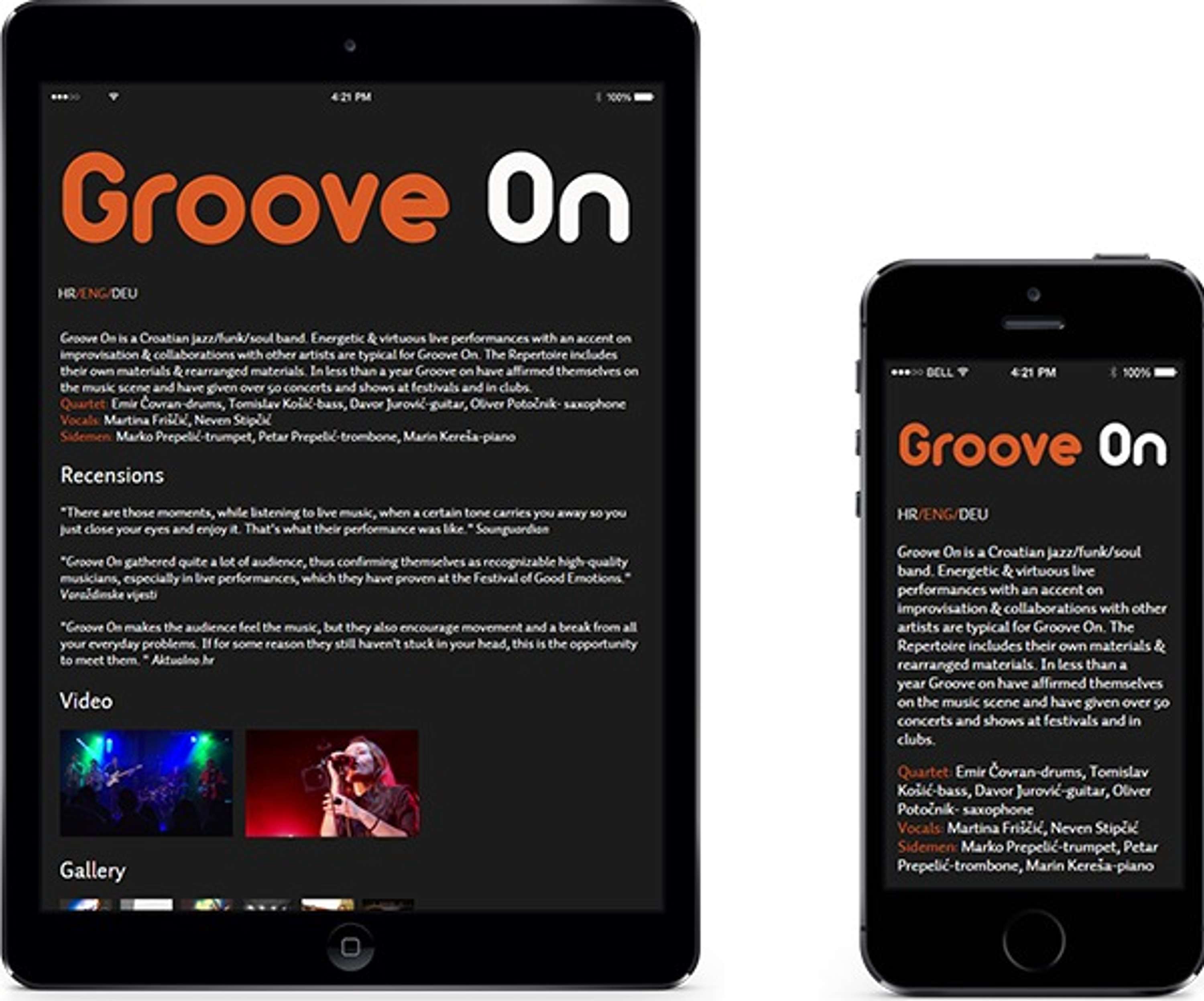 Groove On microsite by Mihael Miklosic