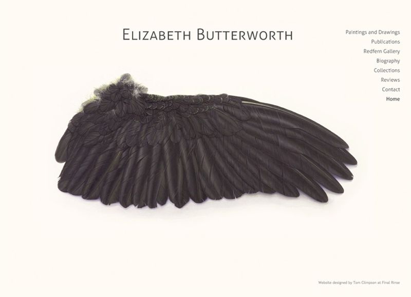 Elizabeth Butterworth. Website design by Tom Climpson