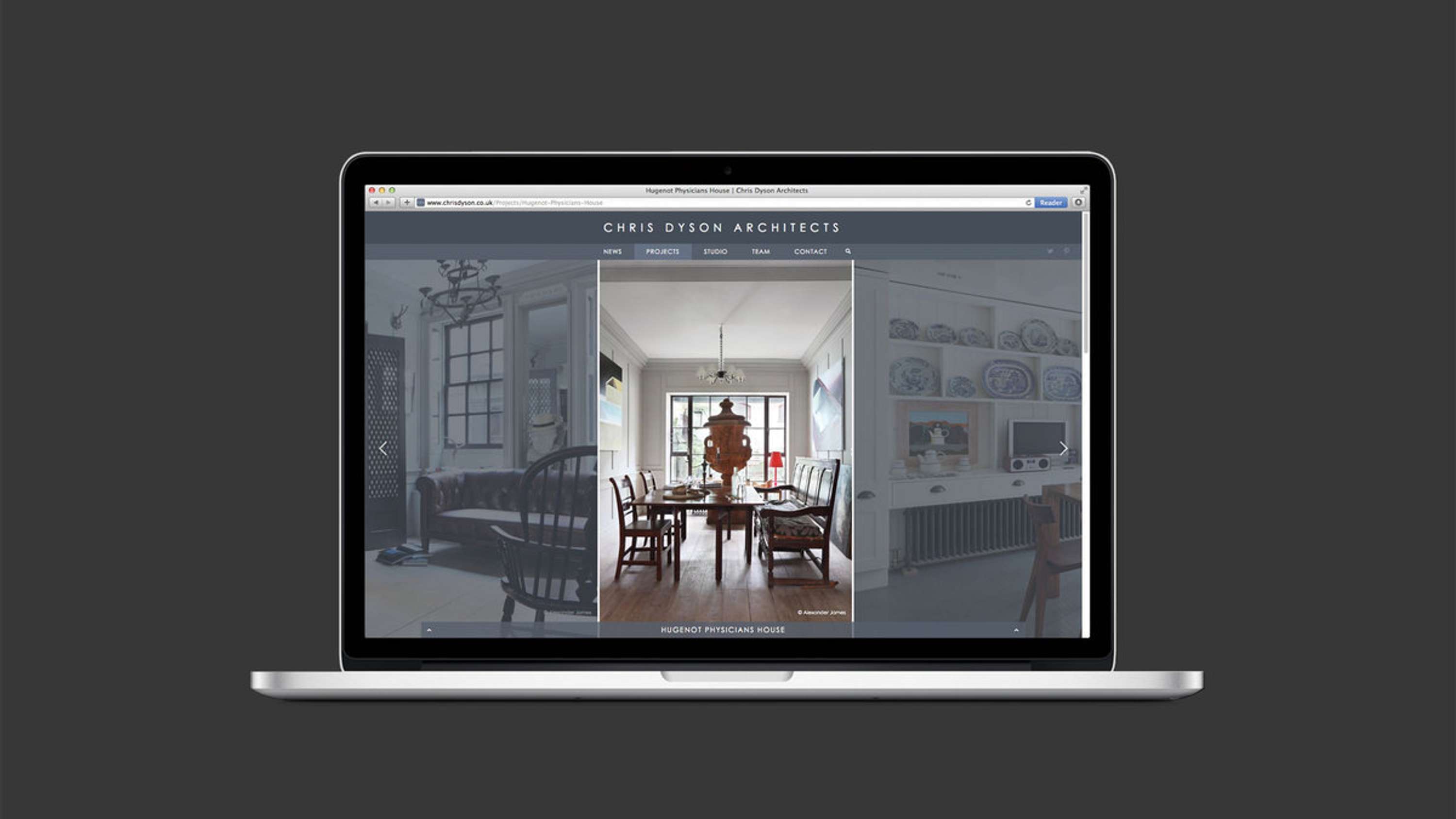 Chris Dyson Archtects website by Masafumi Inaba