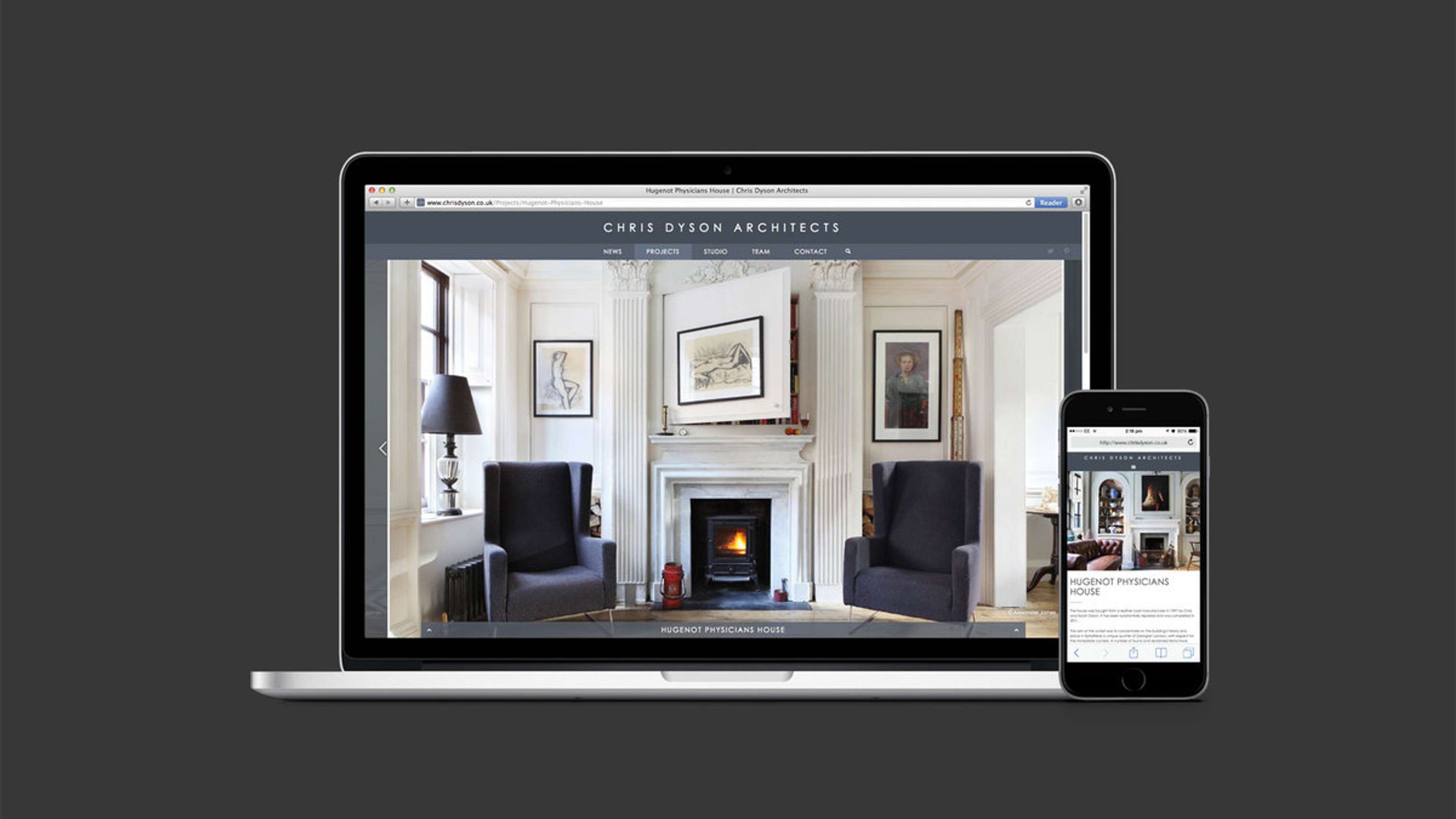 Chris Dyson Archtects website by Masafumi Inaba