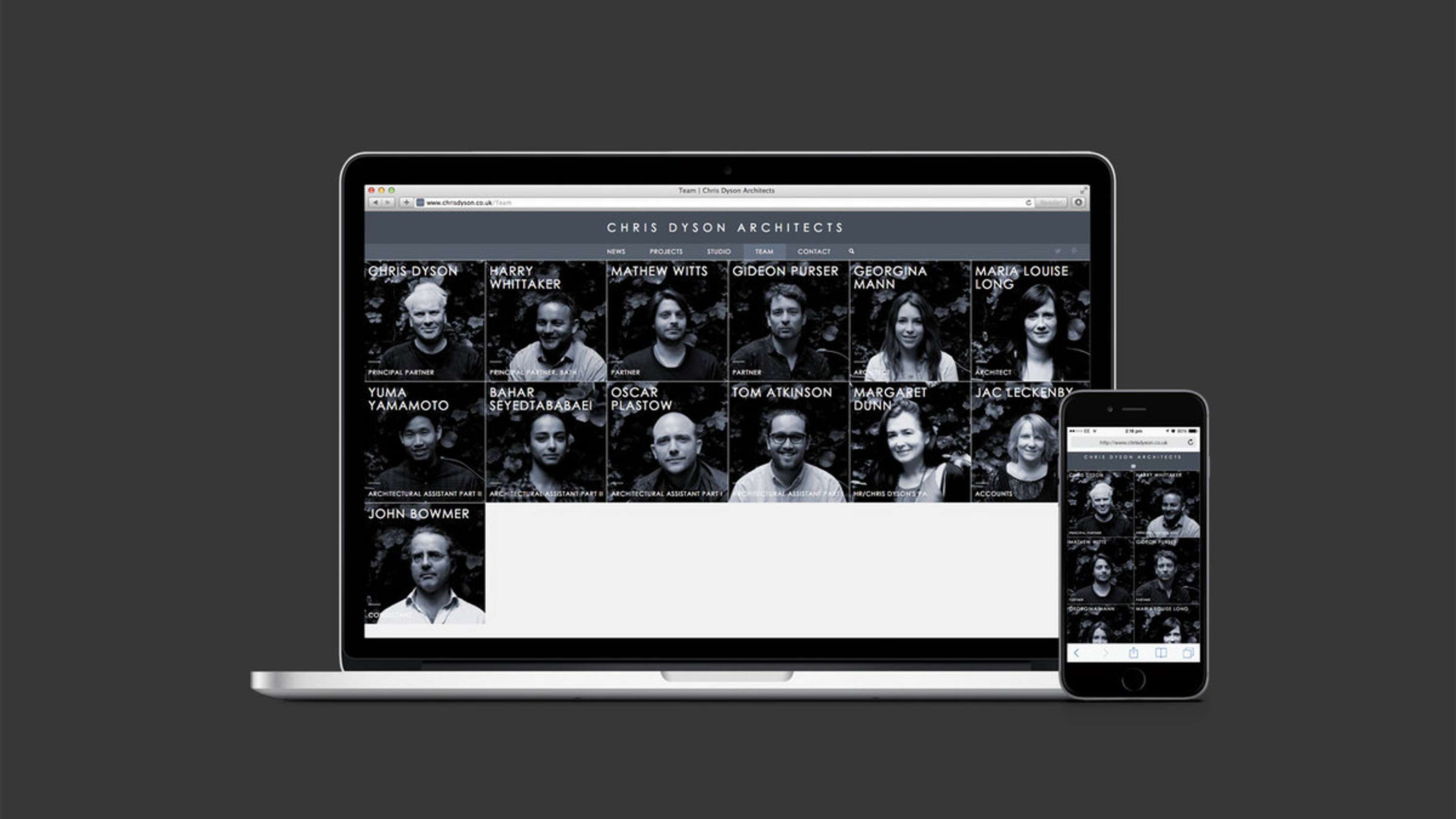 Chris Dyson Archtects website by Masafumi Inaba