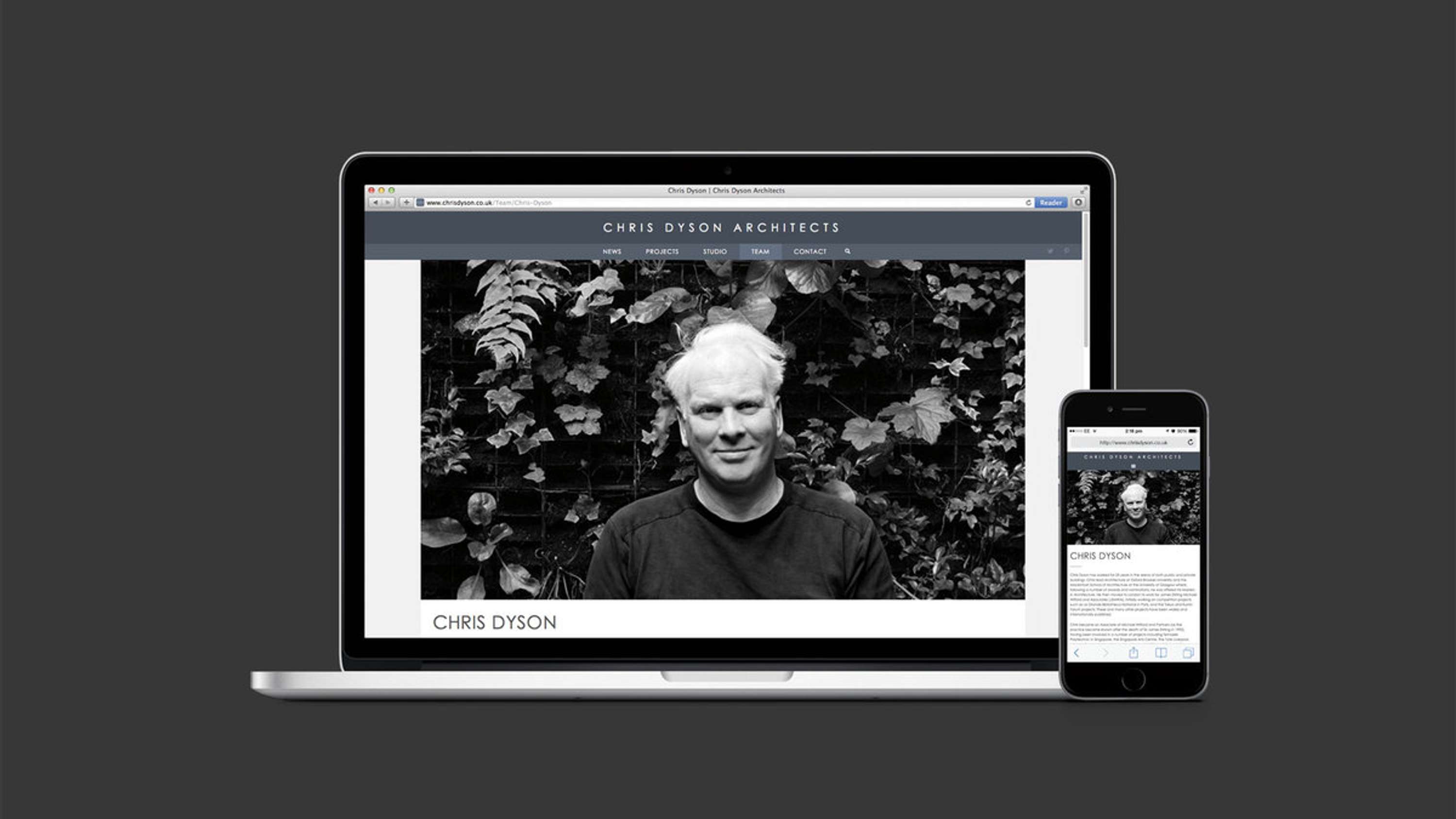 Chris Dyson Archtects website by Masafumi Inaba