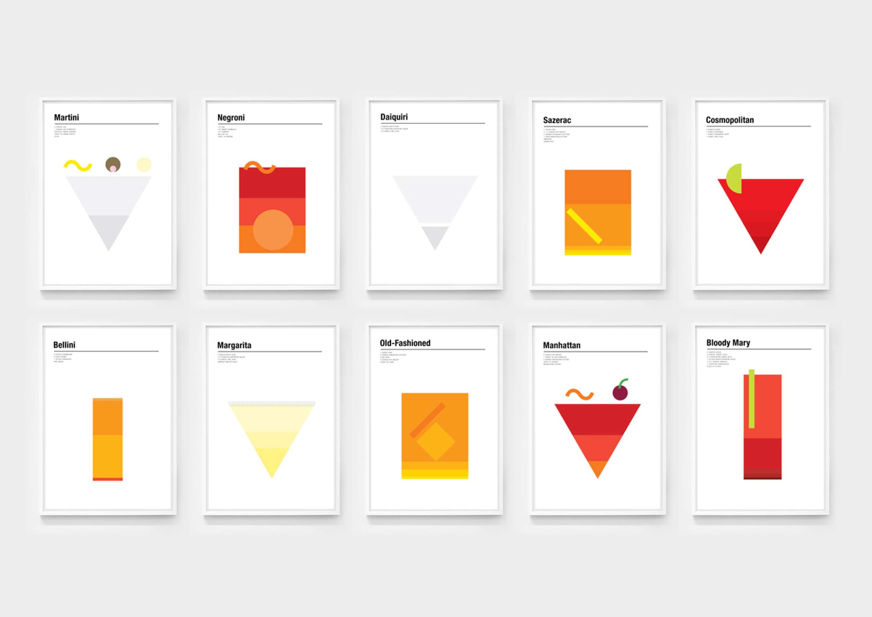 Cocktail Prints by Nicholas barclay