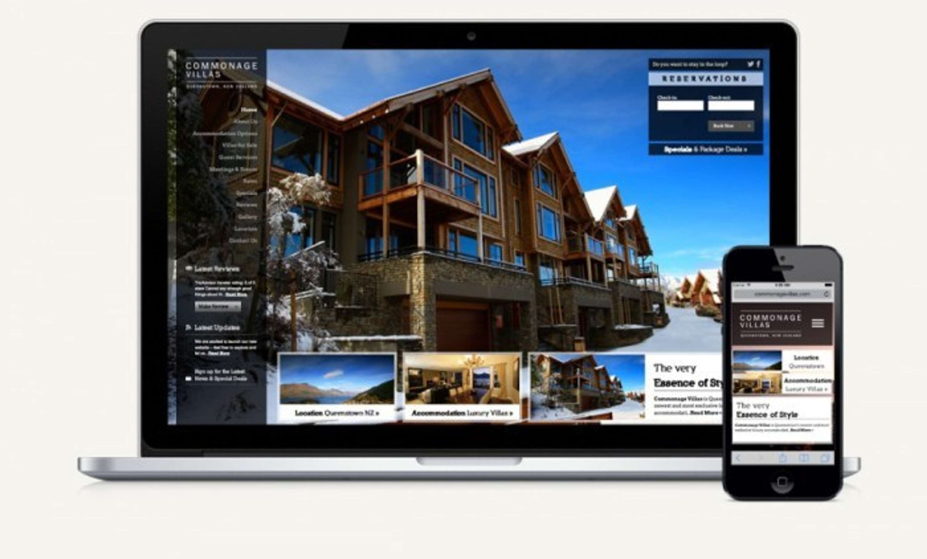 Commonage Villas Website Design by Lucinda McMeeken