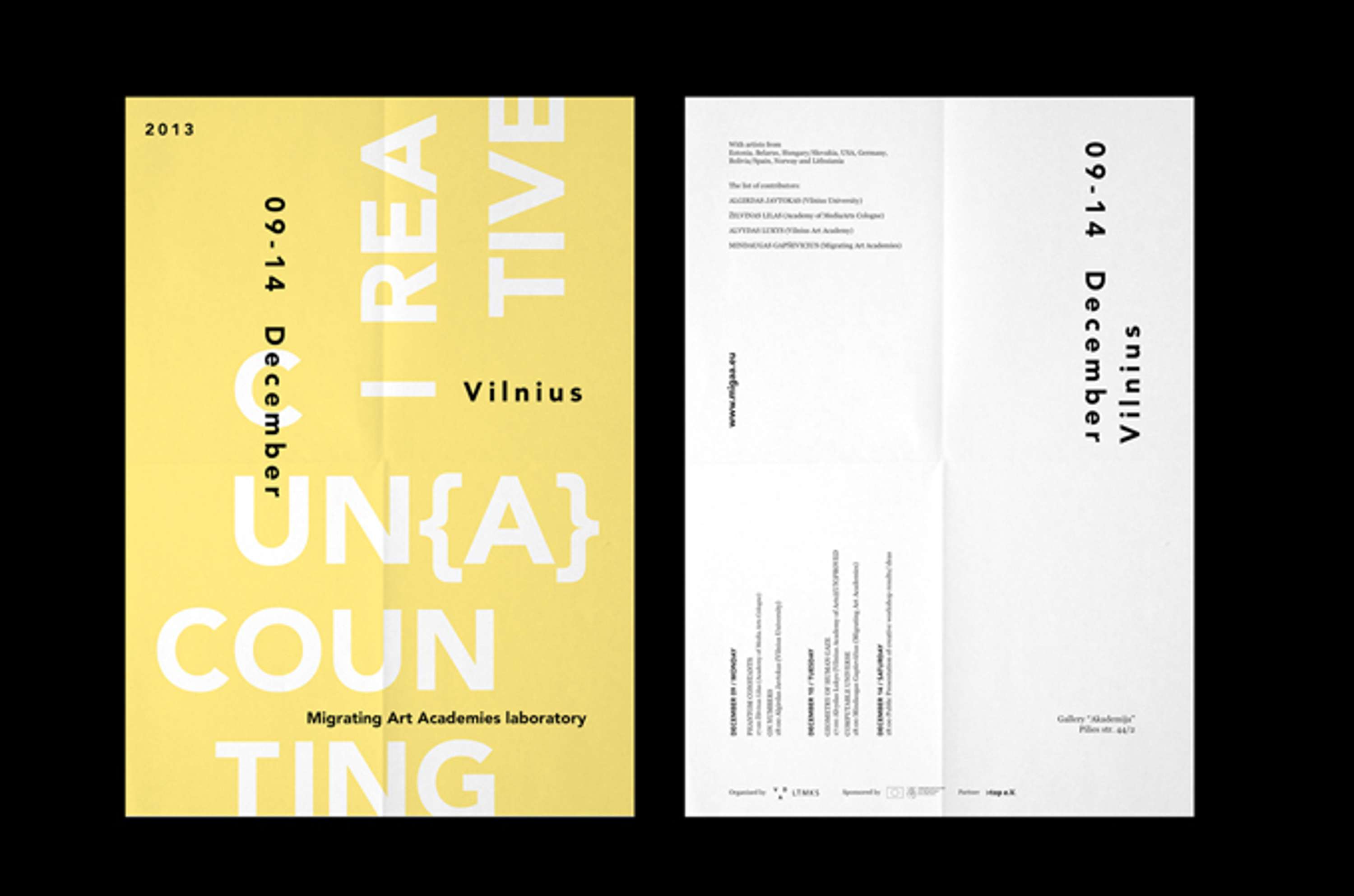 Creative un(A)Counting / Workshop by Tadas Karpavicius
