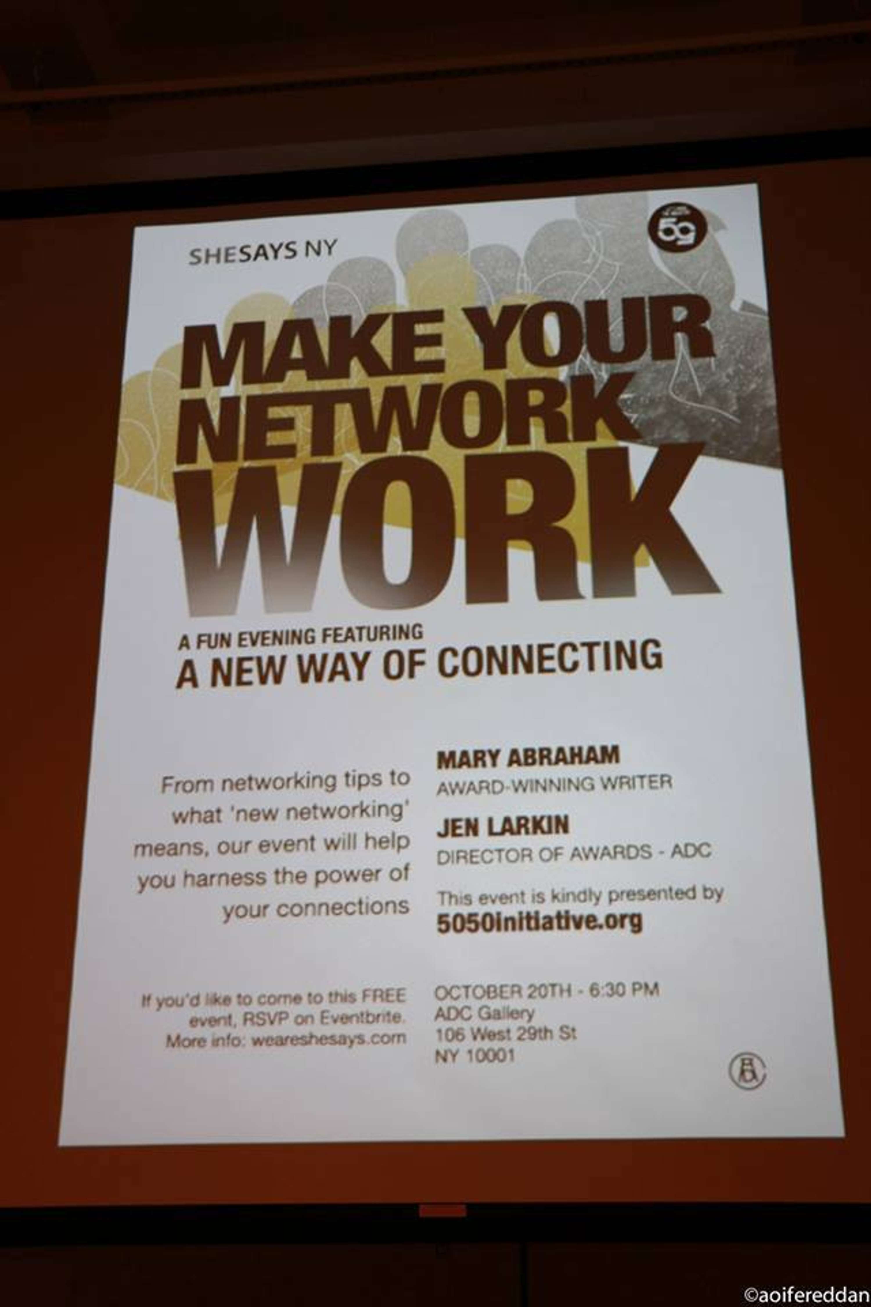 SheSays NY Oct 2014 event - Make Your Network Work, Part 3 by She Says