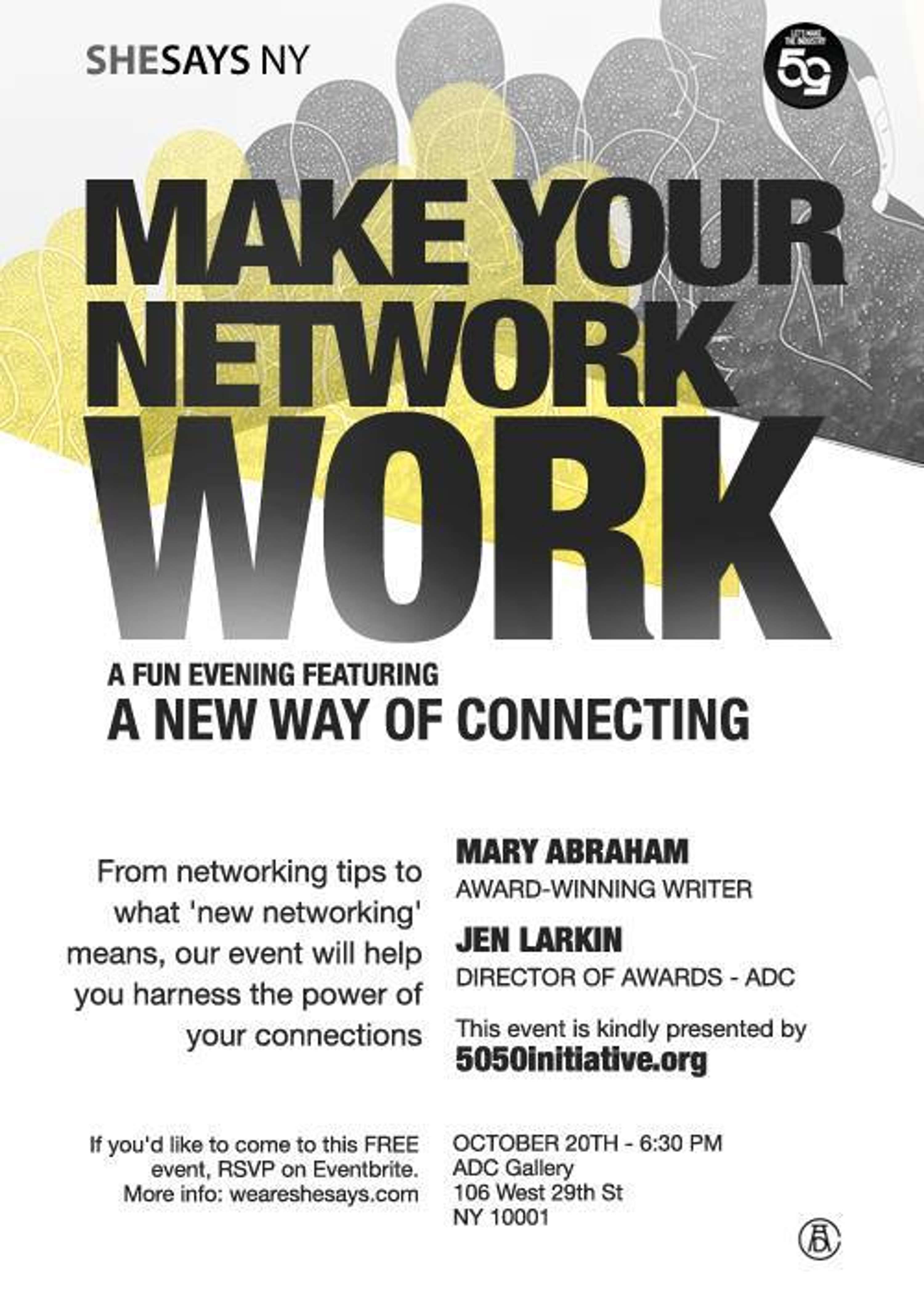 SheSays NY Oct 2014 event - Make Your Network Work, Part 3 by She Says