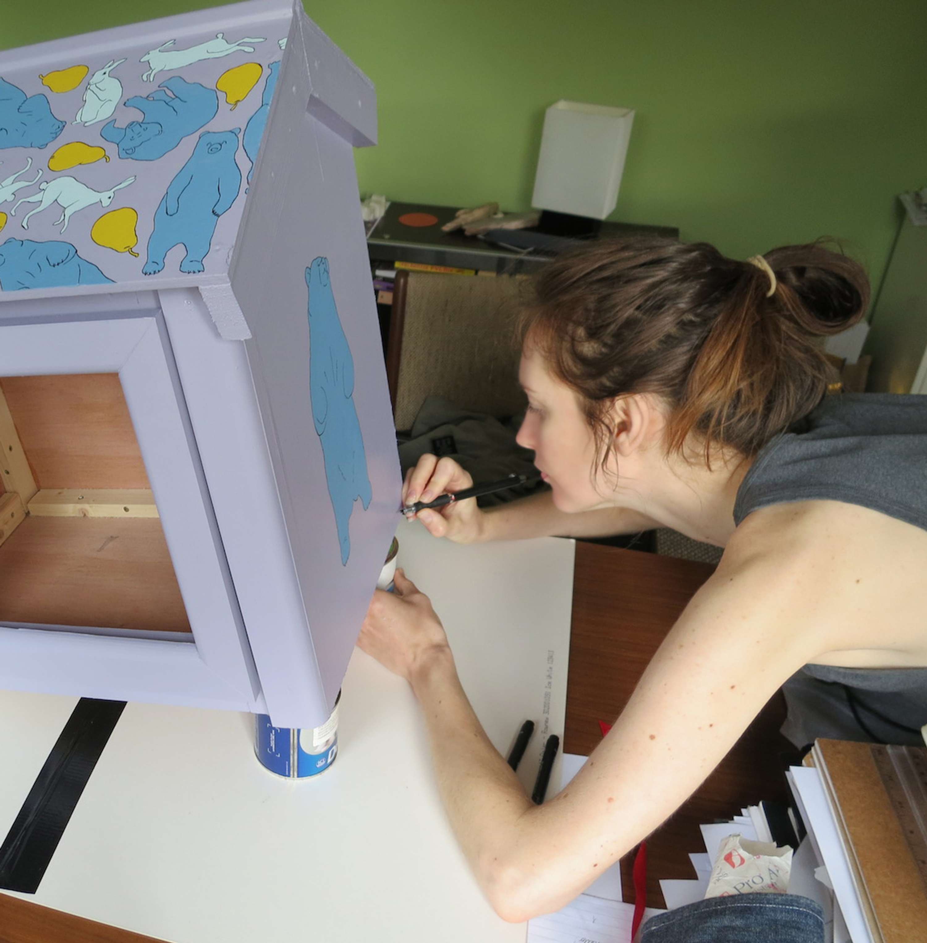Hare, Bear, Pear for Little Free Library Project by Emma Russell
