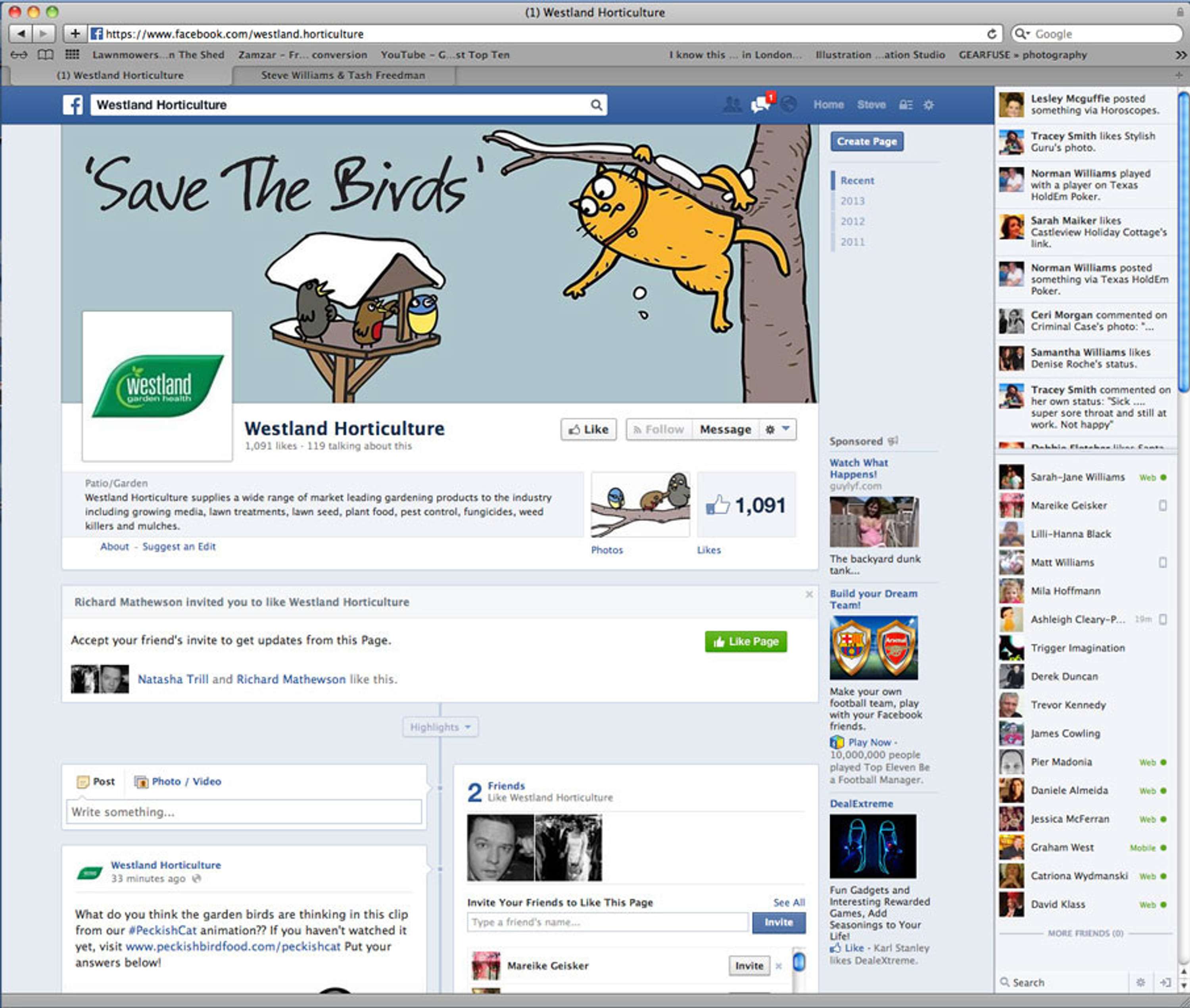 PECKISH BIRD FOOD - SAVE A BIRD TODAY by Natasha Freedman