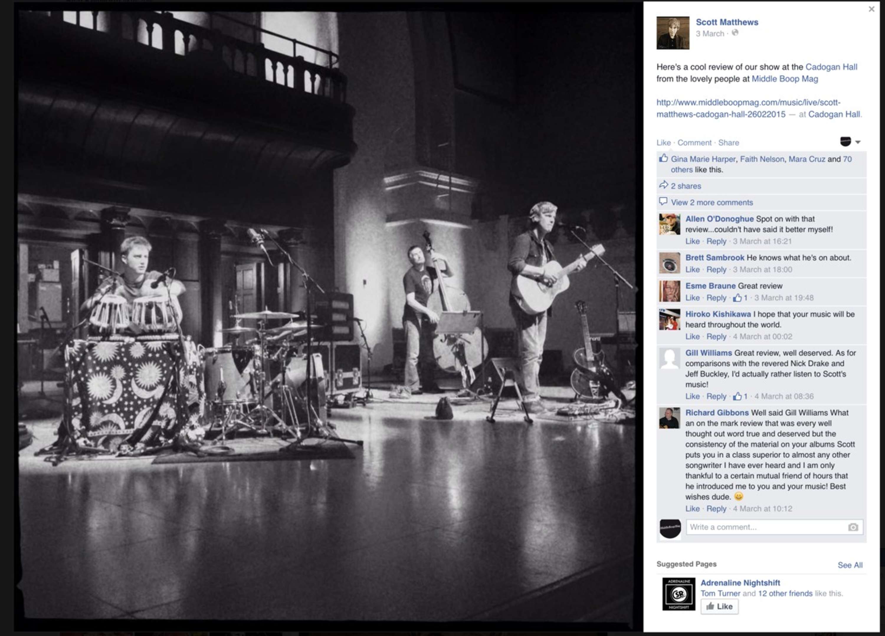 Scott Matthews @ Cadogan Hall 26/02/2015 by Jonathan Easton