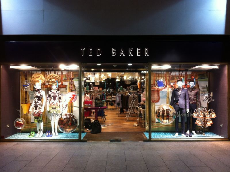 Ted turned on his head -  window concept installation by Lucy Best