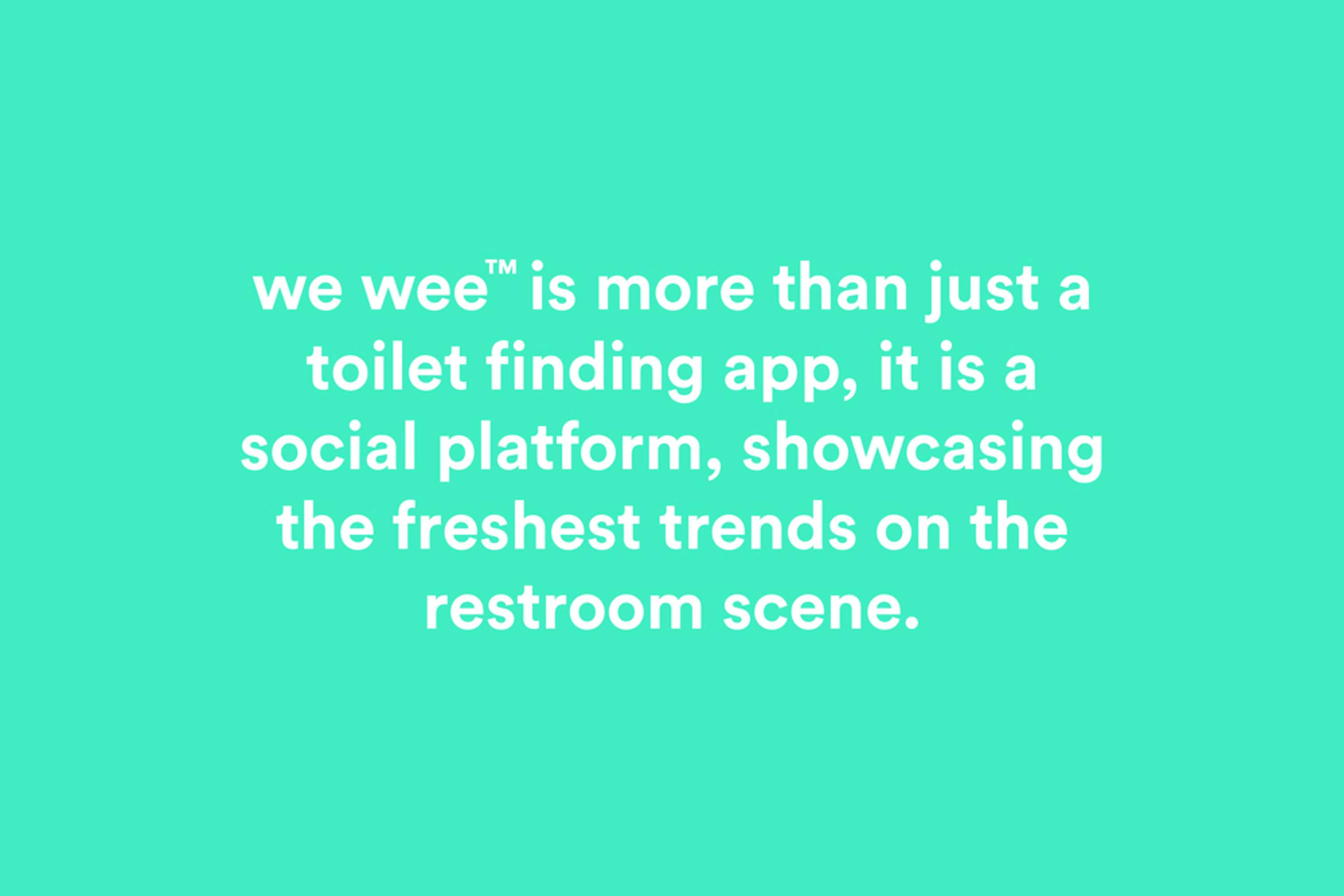 wewee™ – The Toilet finding app by Sean Murphy