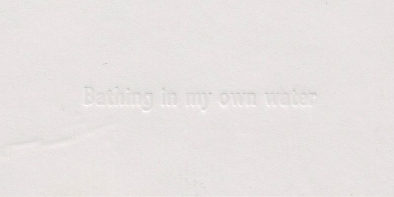 Bathing in my own water by Karolina Brodnicka