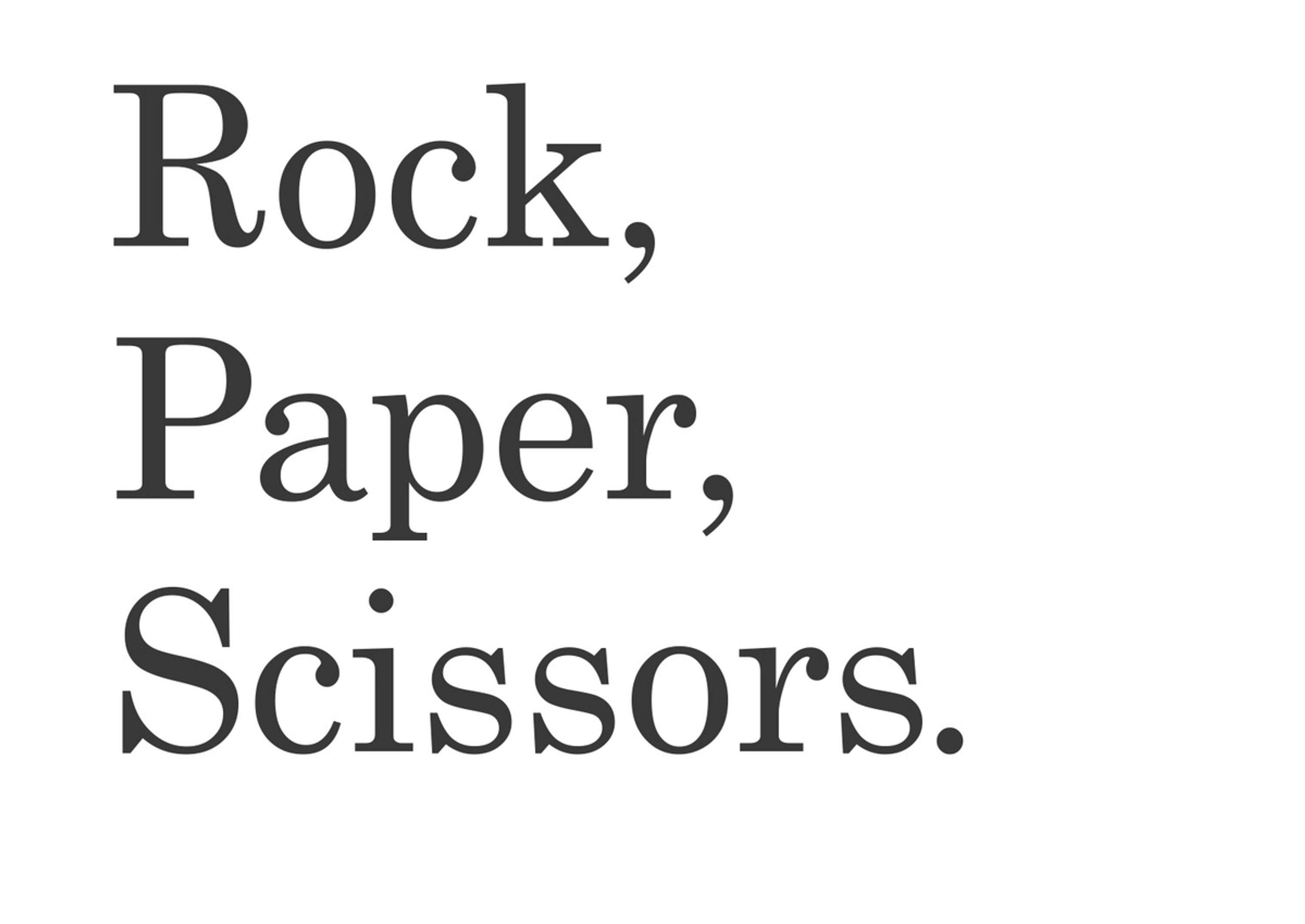 Rock, Paper, Scissors by Fanny Roos Valdemarsson