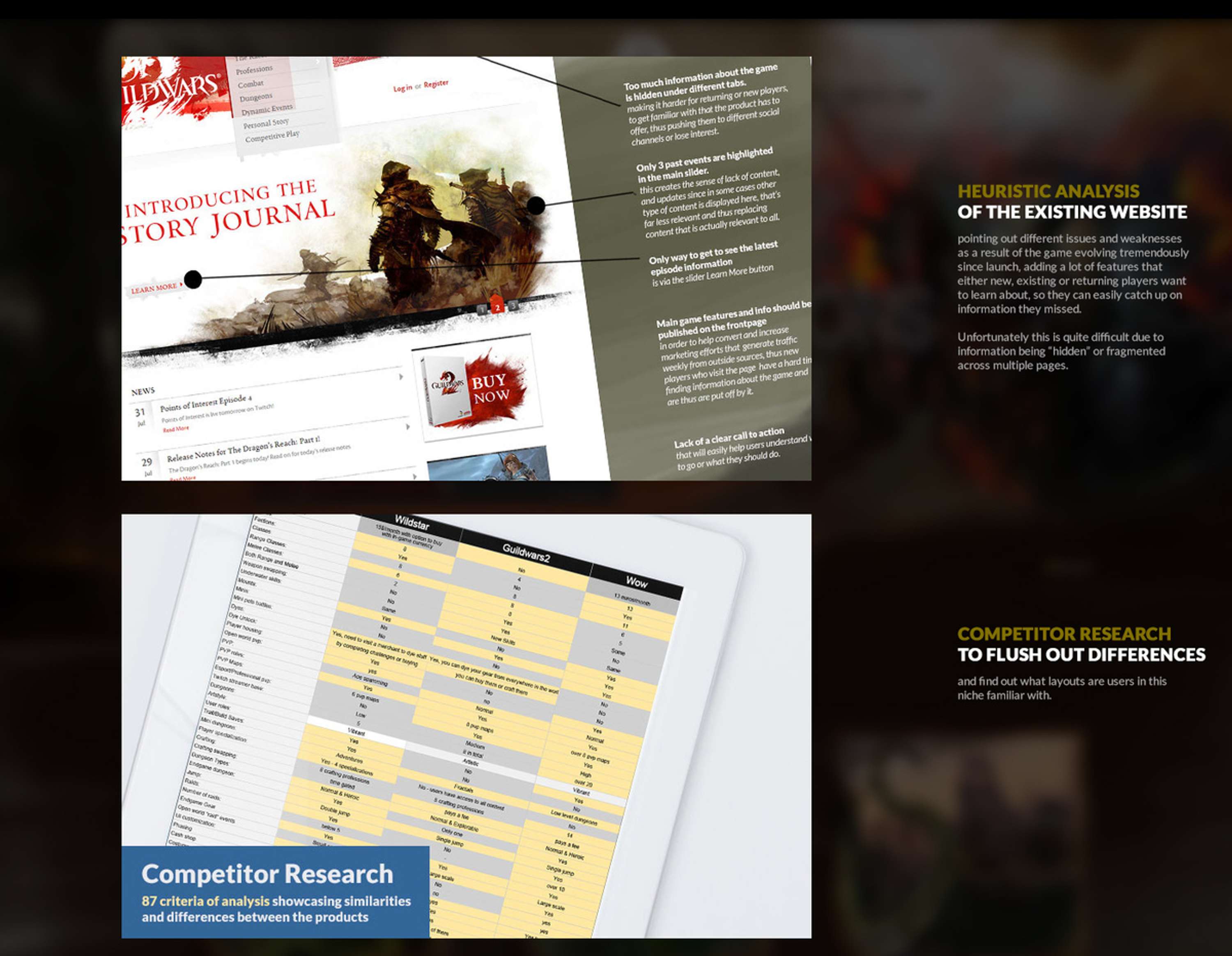 Guild Wars 2 - MMO UX UI design by Gradinar Razvan