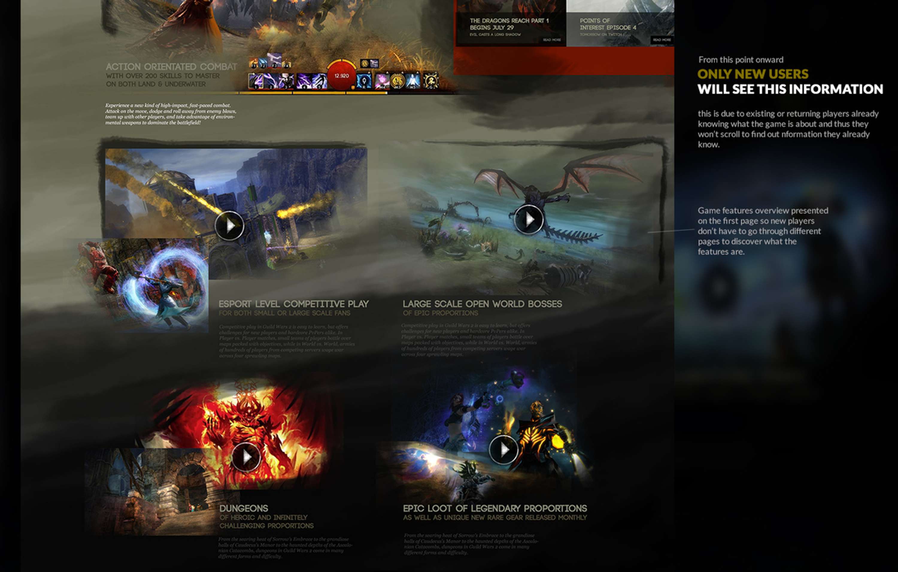 Guild Wars 2 - MMO UX UI design by Gradinar Razvan