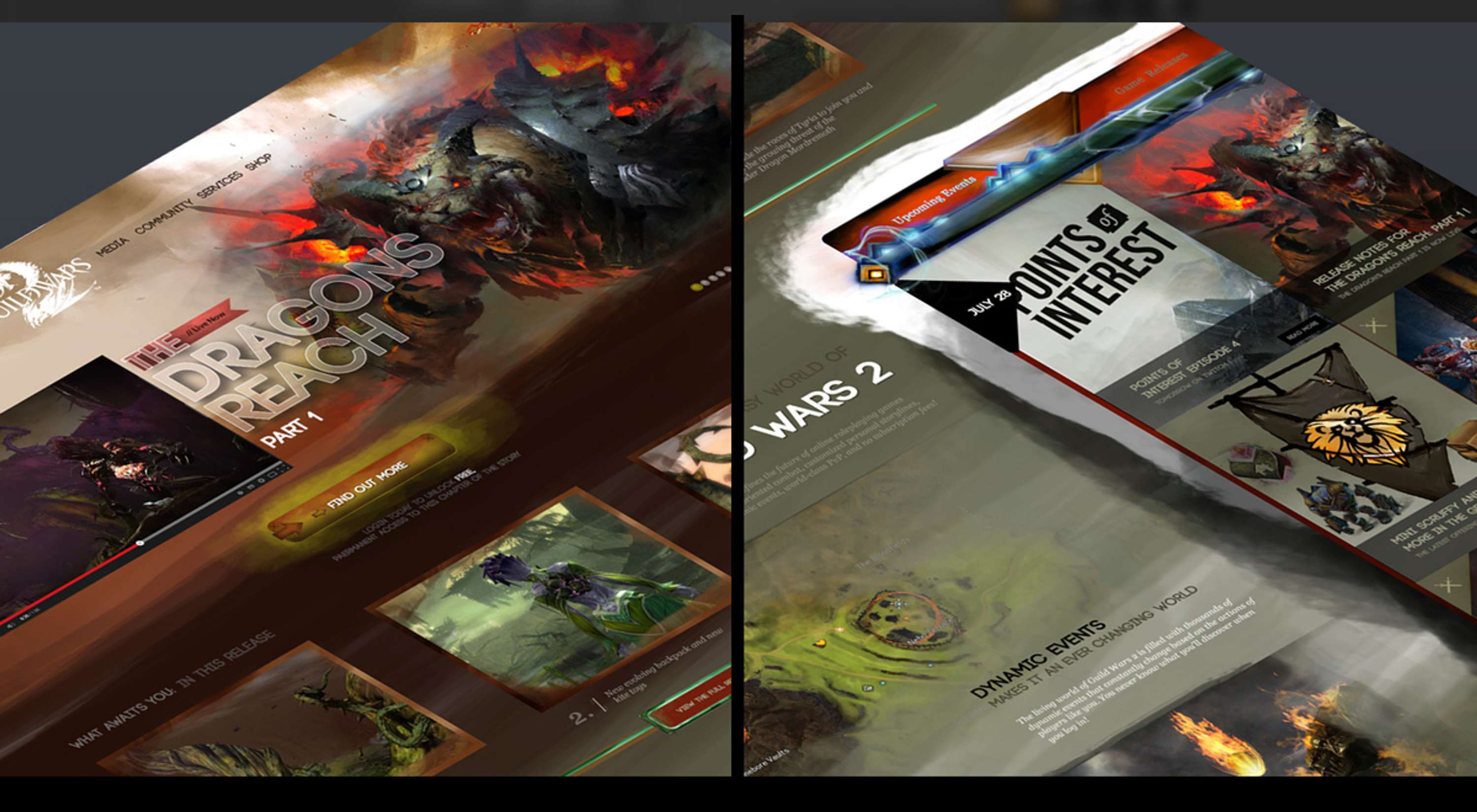 Guild Wars 2 - MMO UX UI design by Gradinar Razvan