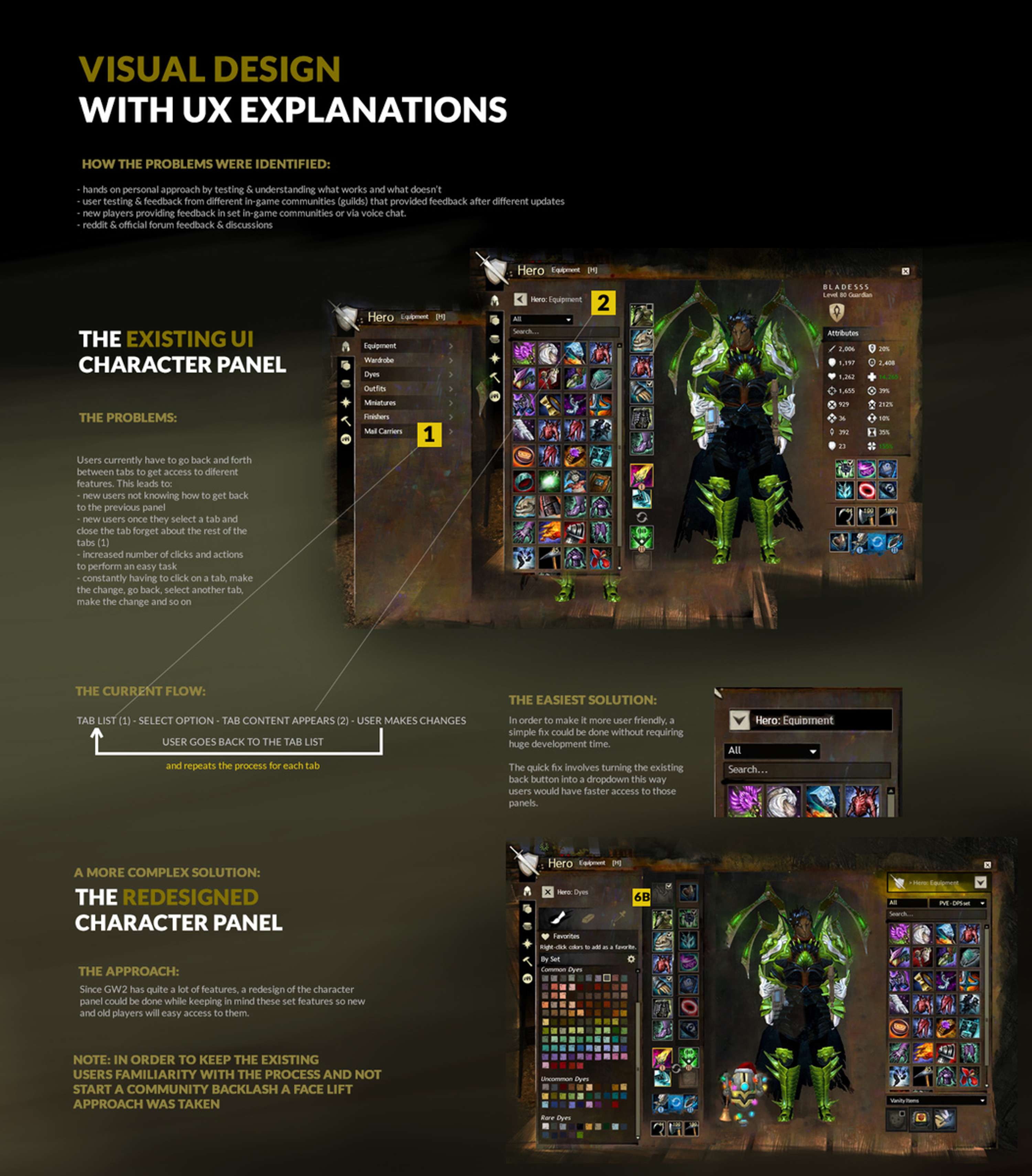 Guild Wars 2 - MMO UX UI design by Gradinar Razvan