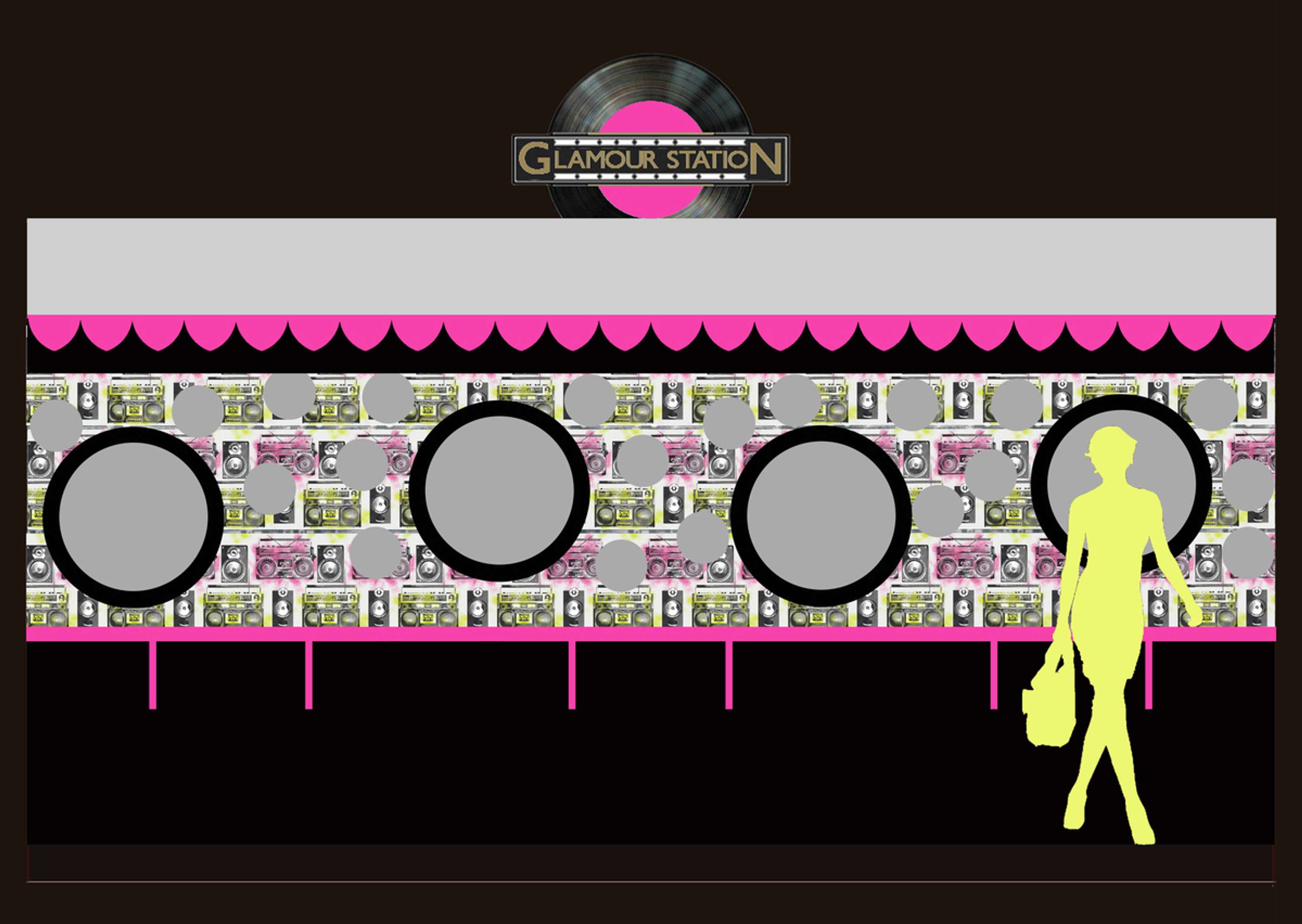 Glamour Station Design by Emma Child