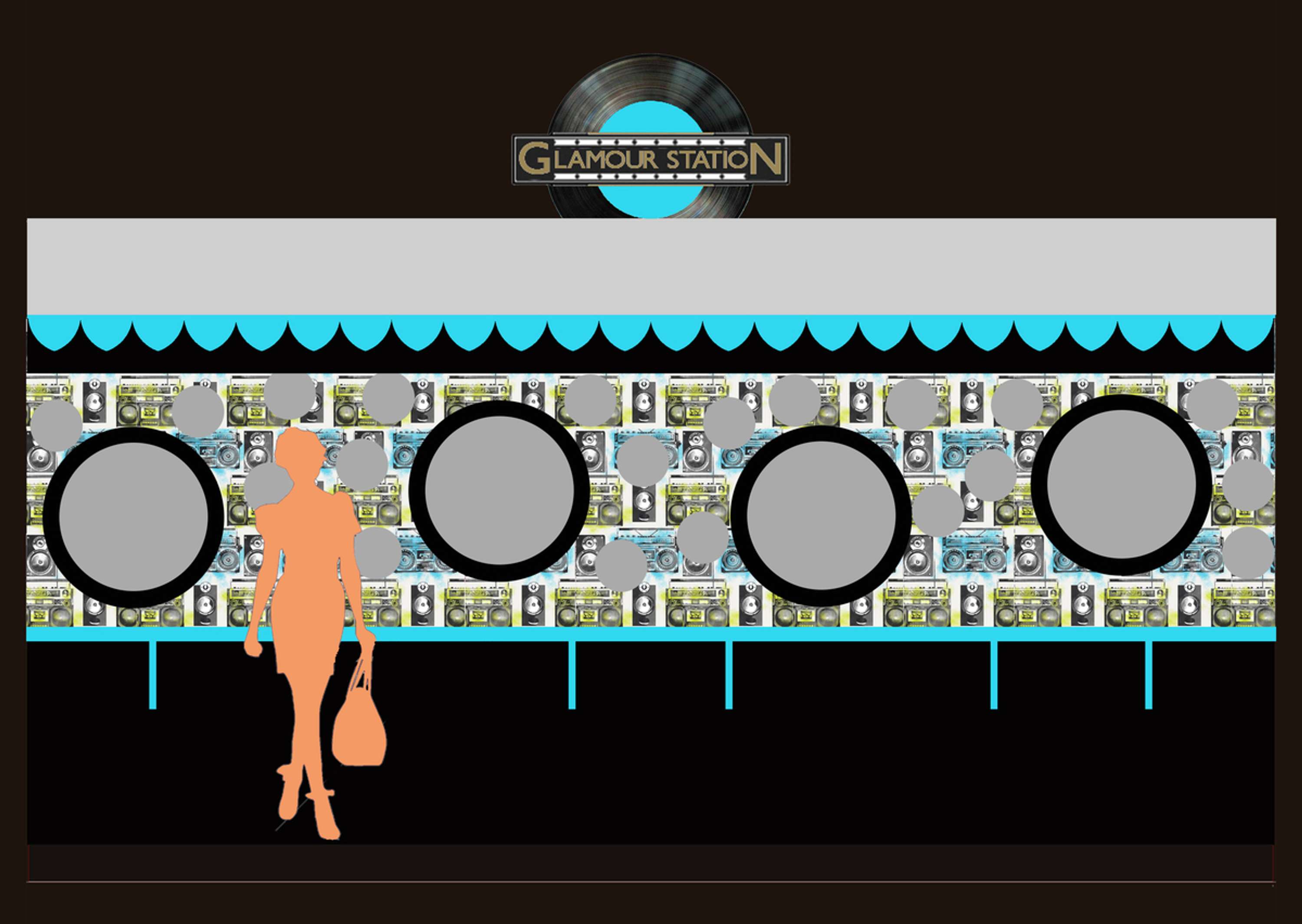 Glamour Station Design by Emma Child