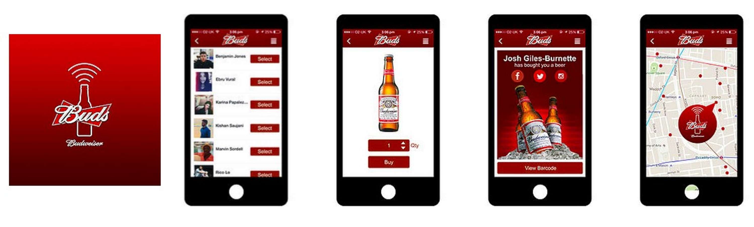 Budweiser App Concept by Joshua Giles-Burnette